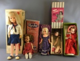 Group of 5 Vintage Dolls in Original Boxes