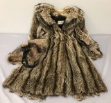 Full length fur coat and hood