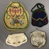 Group of 4 Vintage beaded/sequin purses