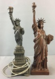 Group of 2 Vintage Statues of Liberty