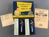 Vintage Western Union Telegraph Signal Set