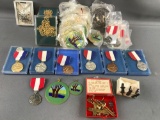 Mixed lot of medals, memorabilia, tie clips and more