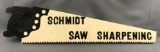 Schmidt Saw Sharpening sign