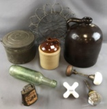 Group of 9 vintage household items
