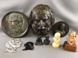 Group of 9 historical figure decor