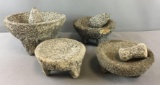 Group of 4 Mortar and Pestle Bowls