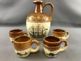 Enesco vintage pitcher and cups