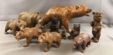 Group of 10 bear figurines