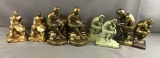 4 pairs vintage bookends