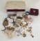 Group of Miscellaneous Costume Jewelry and Jewelry Box