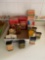 Group of miscellaneous kitchen tins and more