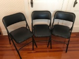 Group of 3 folding chairs