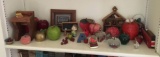 Shelf lot of Apple/Teacher Decor