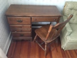 Wooden desk with chair