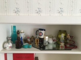 Shelf lot of Vintage perfume and more