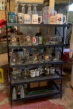 Shelving unit of miscellaneous glass mugs