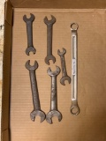 Group of vintage wrenches including one snap on