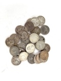 Group of 34 Washington silver quarters