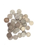 Group of 42 Roosevelt silver dimes