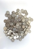 Group of 155 mercury silver dimes