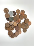 Group of wheat pennies