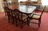 Dining room table with six chairs