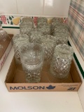 Group of pressed glass tumblers