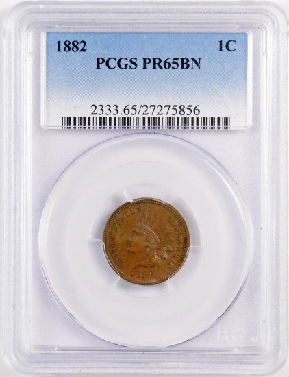 1882 Indian Head Cent (PCGS) PR65BN.