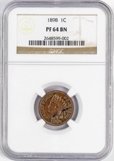 1898 Indian Head Cent (NGC) PF64BN.