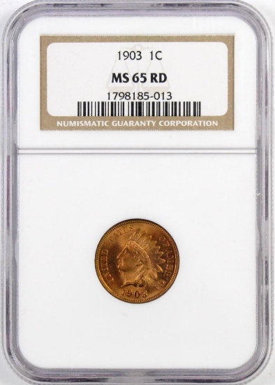 1903 Indian Head Cent (NGC) MS65RD.