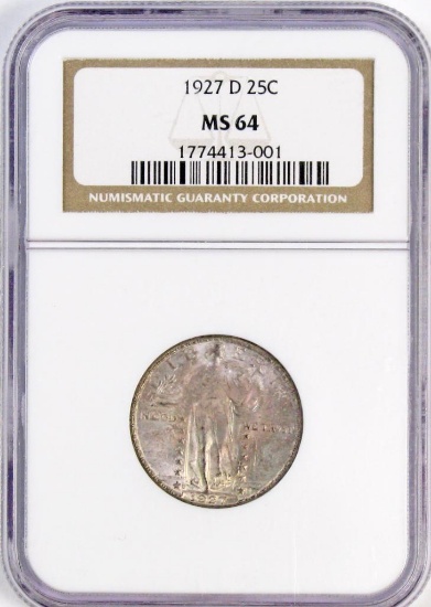 1927 D Standing Liberty Silver Quarter (NGC) MS64.