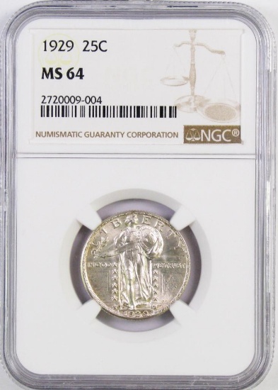 1929 P Standing Liberty Silver Quarter (NGC) MS64.