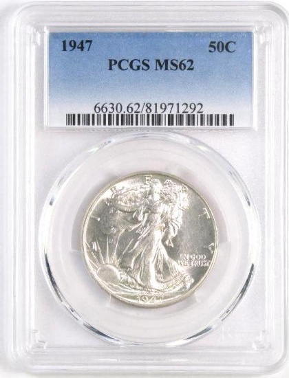 1947 P Walking Liberty Silver Half Dollar (PCGS) MS62.