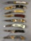 Group of 8 folding knives