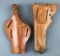 2 Vintage leather gun holsters