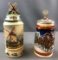 Group of 2 collector beer steins