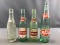 Group of 4 Vintage Dr Pepper bottles