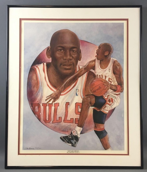 Michael Jordan Numbered Framed Litho