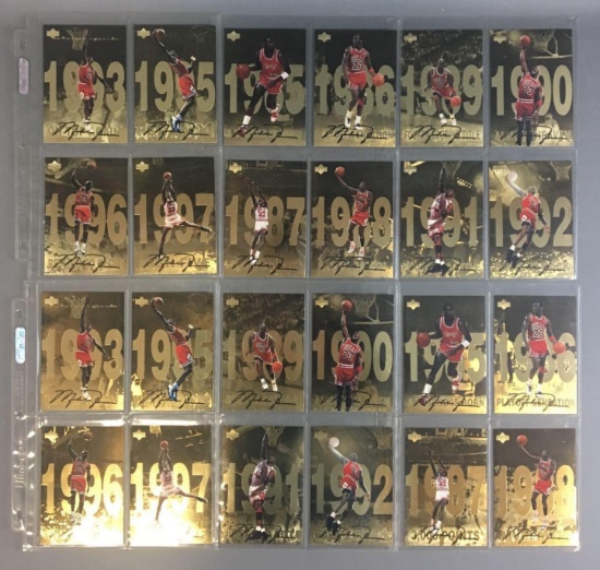 1998 Michael Jordan 12 Card Gatorade Gold Foil Set