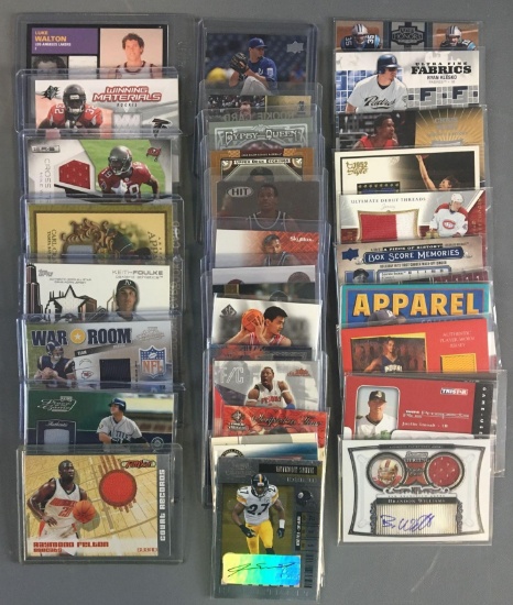 Group of 35 Some Autographed and Game Used Jersey Cards