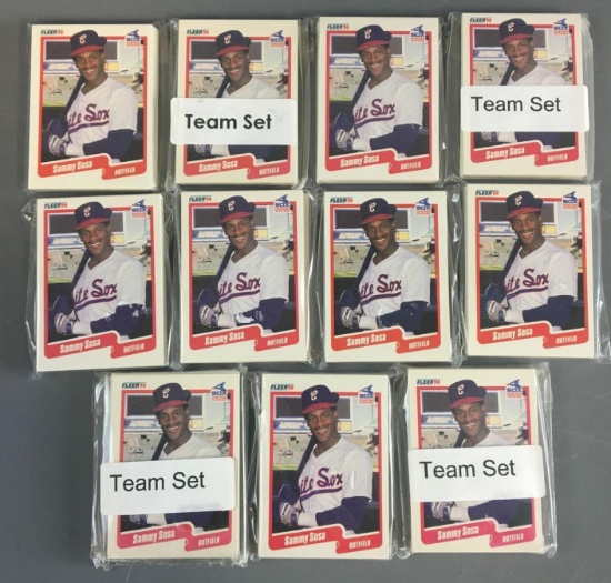 Group of 11-1990 Fleer Chicago White Sox Team Sets