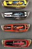 Group of 4 Franklin Mint Legendary Muscle Car pocket knives