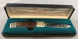 Browning Auto-5 knife featuring duck hunting scene in case