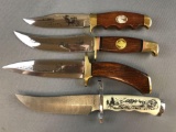 Group of 4 Franklin Mint collectors knives