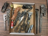 Group of pipe wrenches and more