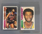 1976-77 Tops Kareem Abdul-Jabbar and Walt Frazier Cards