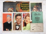 Group of Vintage Firestone World Atlas and more