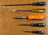Group of 5 Snap-On Screwdrivers and more