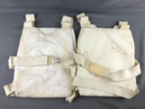 Vintage white military safety vests