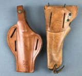 2 Vintage leather gun holsters